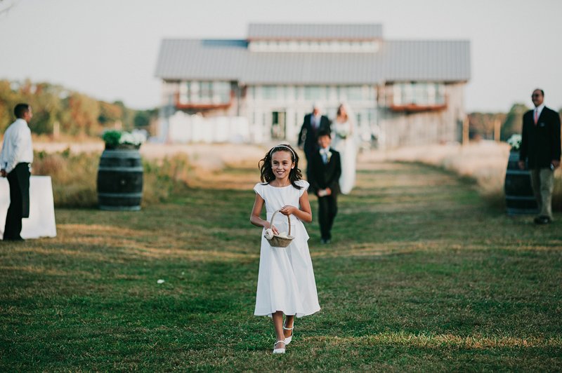 rustic outdoorsy wedding ceremony greenport ny