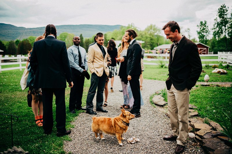 wedding guests at kaaterskill inn new york