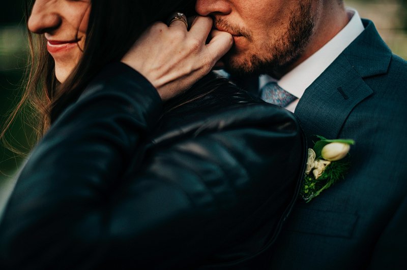 leather jacket bride hudson valley 2