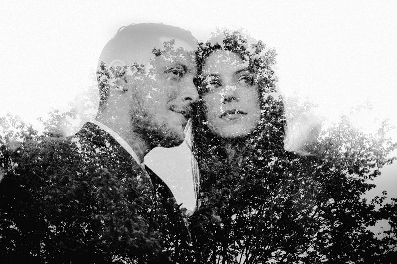 double exposure canon 5d wedding