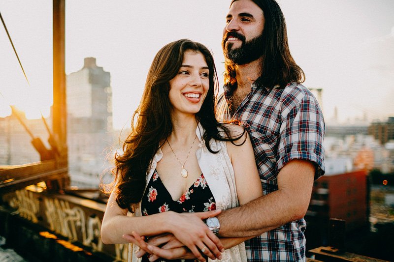 Sunset Engagement in Brooklyn