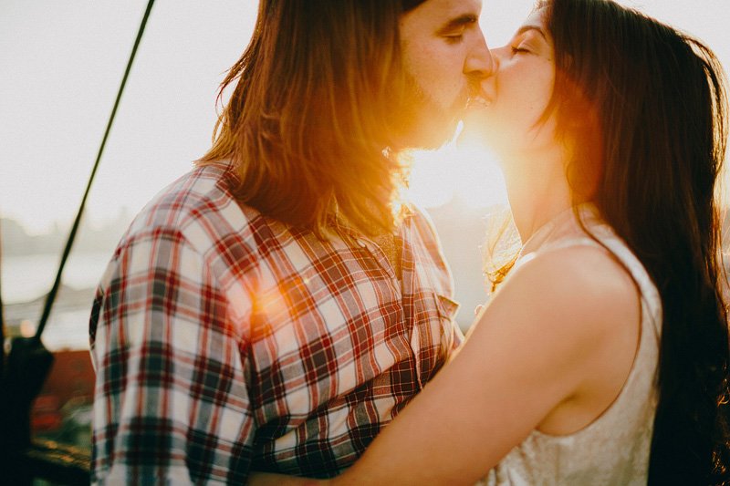 Sunset engagement session Brooklyn