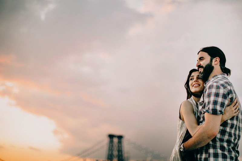 Epic sunset engagement session brooklyn