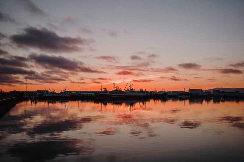 sunset reykjavik