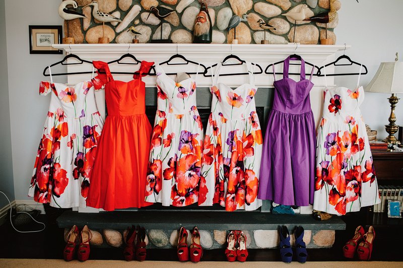 colorful bridesmaids dresses 