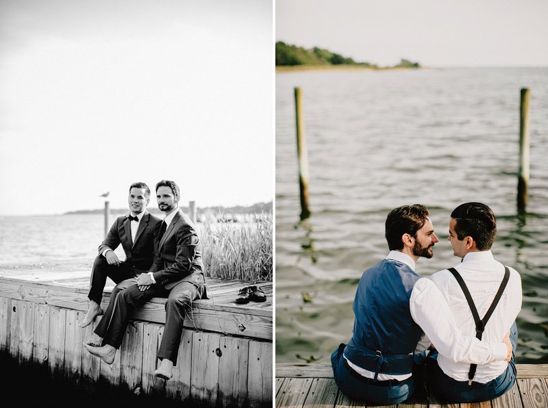 sunset photos fire island gay wedding