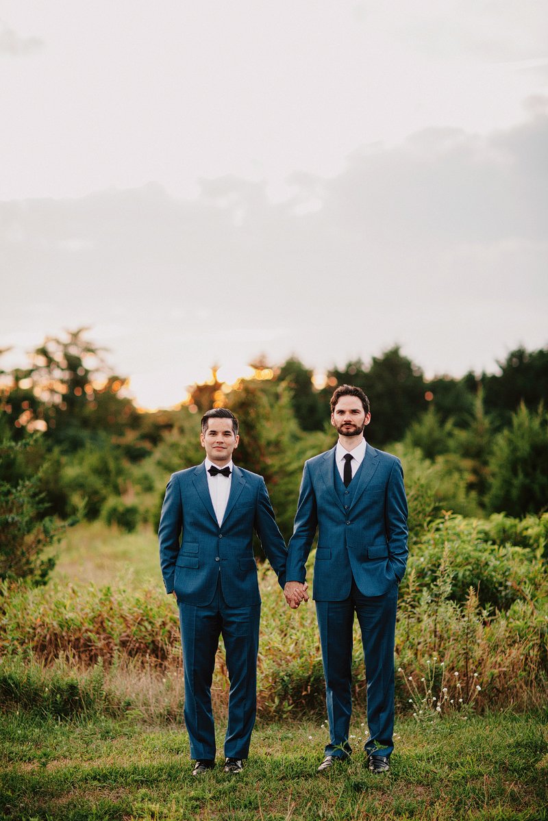 gay wedding photographer long island sunset