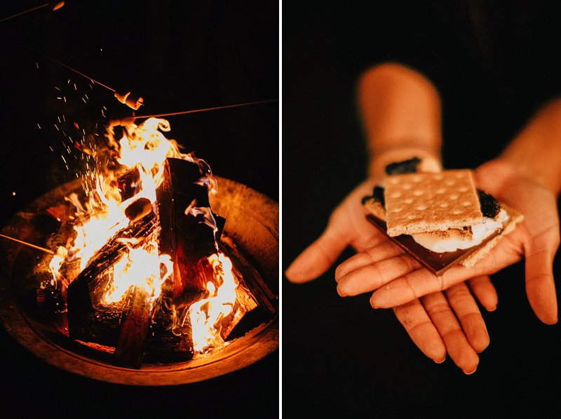 bonfire smores wedding