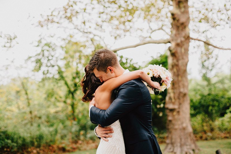 first look bride and groom emotion