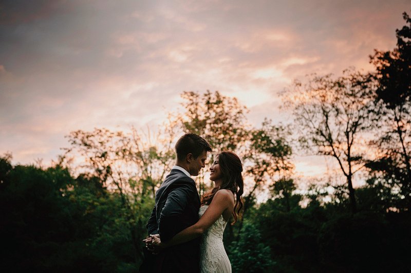 sunset portraits bucks county wedding pa