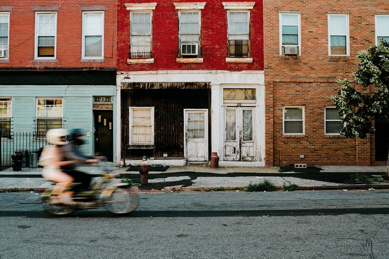 Greenpoint Brooklyn Summer Engagement Session vespa