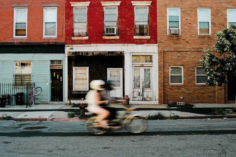 Greenpoint Brooklyn Summer Engagement Session vespa