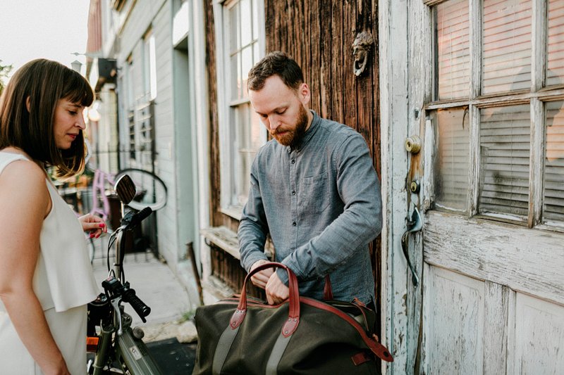 Greenpoint Brooklyn Summer Engagement Session vespa