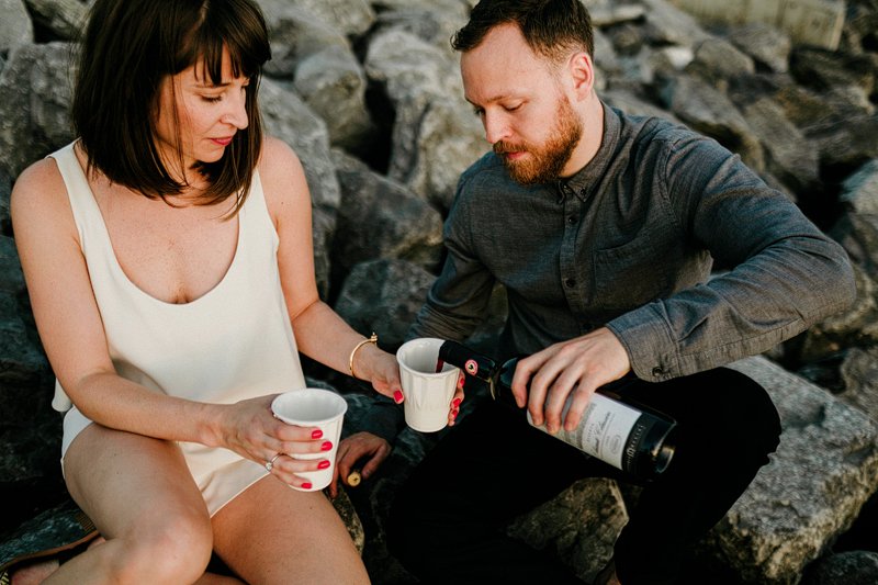 Greenpoint Brooklyn Summer Engagement Session vespa