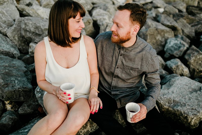 Greenpoint Brooklyn Summer Engagement Session vespa