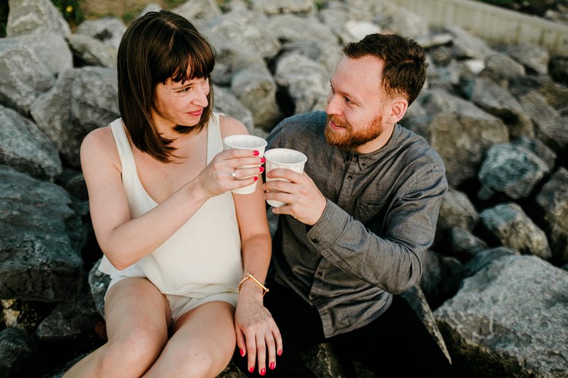 Greenpoint Brooklyn Summer Engagement Session vespa