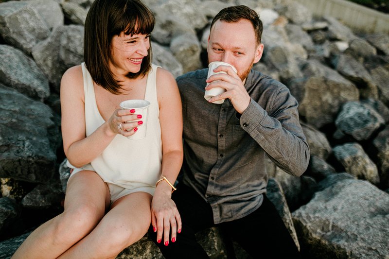 Greenpoint Brooklyn Summer Engagement Session vespa