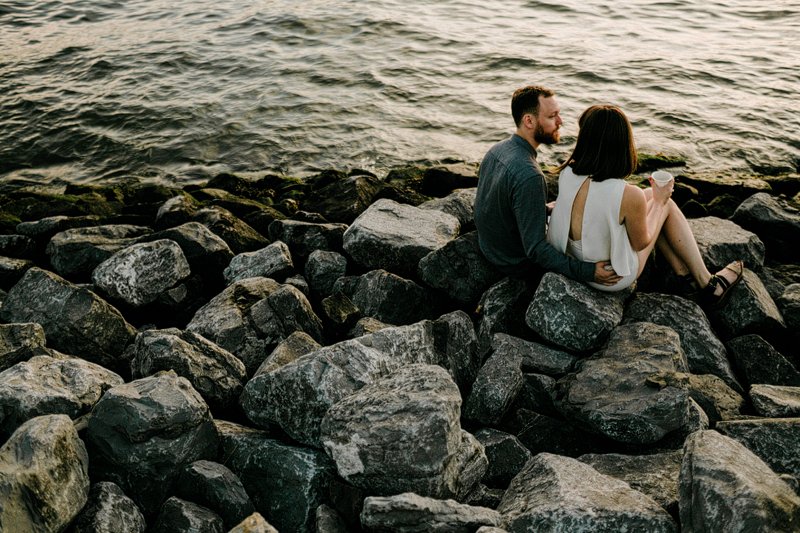 Greenpoint Brooklyn Summer Engagement Session vespa