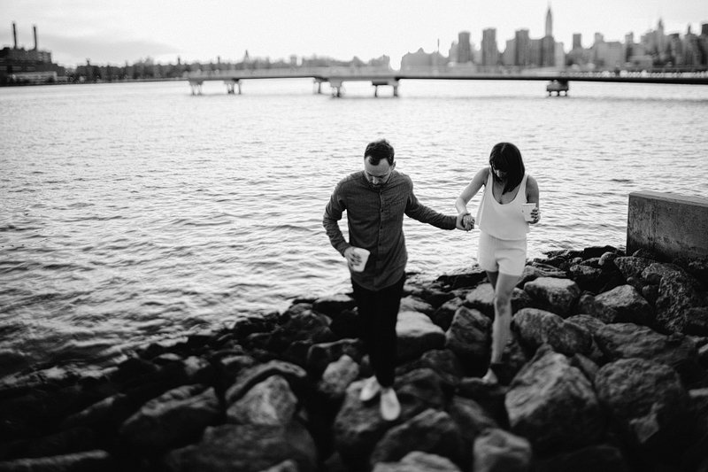 Greenpoint Brooklyn Summer Engagement Session vespa