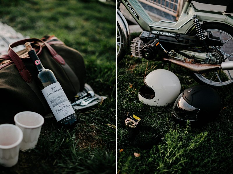 Greenpoint Brooklyn Summer Engagement Session vespa