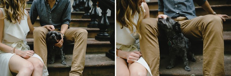 stylish brooklyn heights promenade engagement session